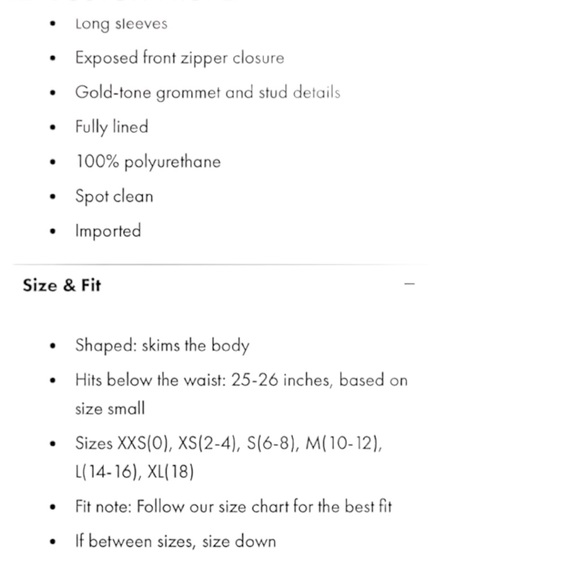 NEW Boston Proper Faux Leather Grommet and Stud Jacket Runs Large Sz S, M NWT - Picture 9 of 9